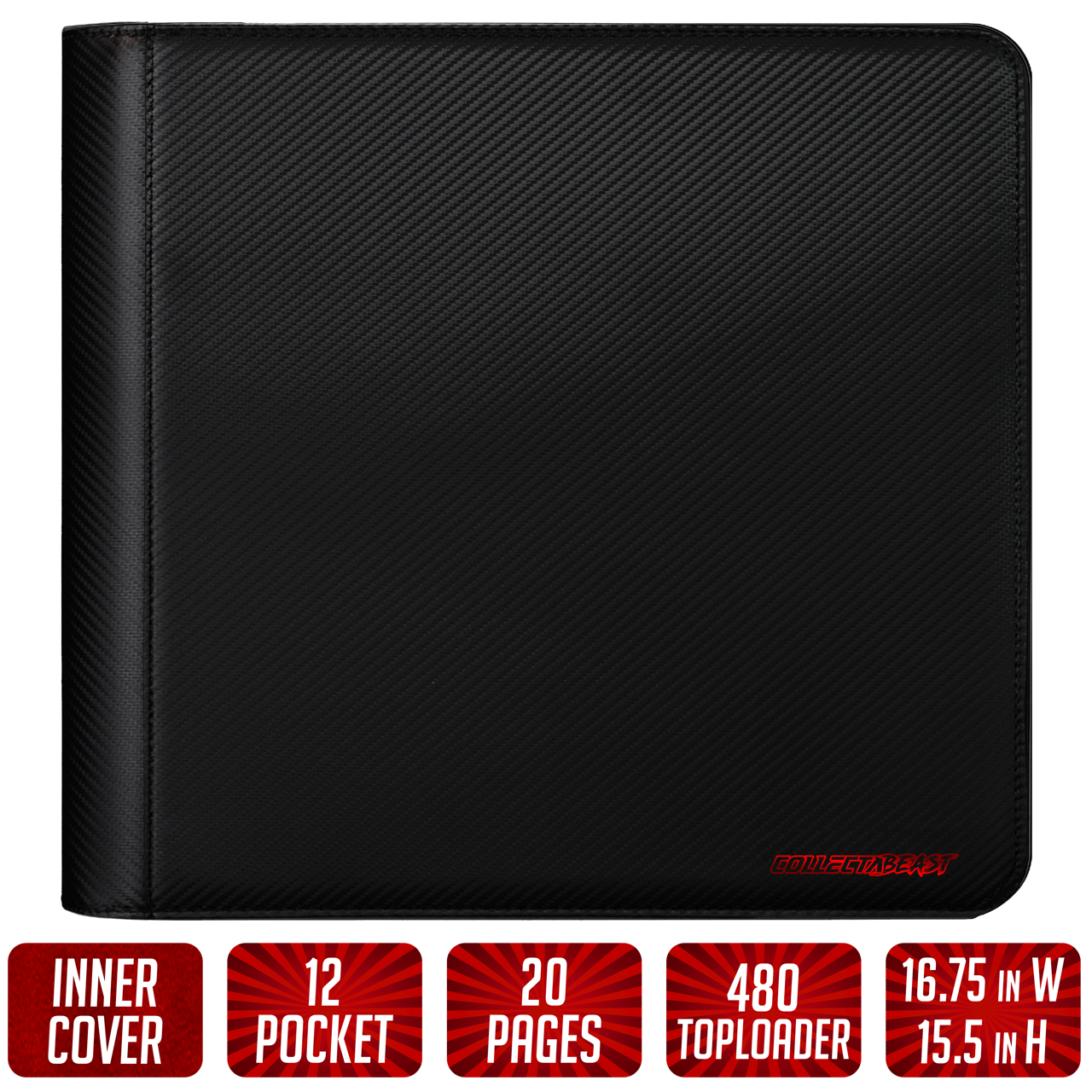 The Beast Jr. Pro – Top Loader TCG Binder | Holds 480 Toploaders