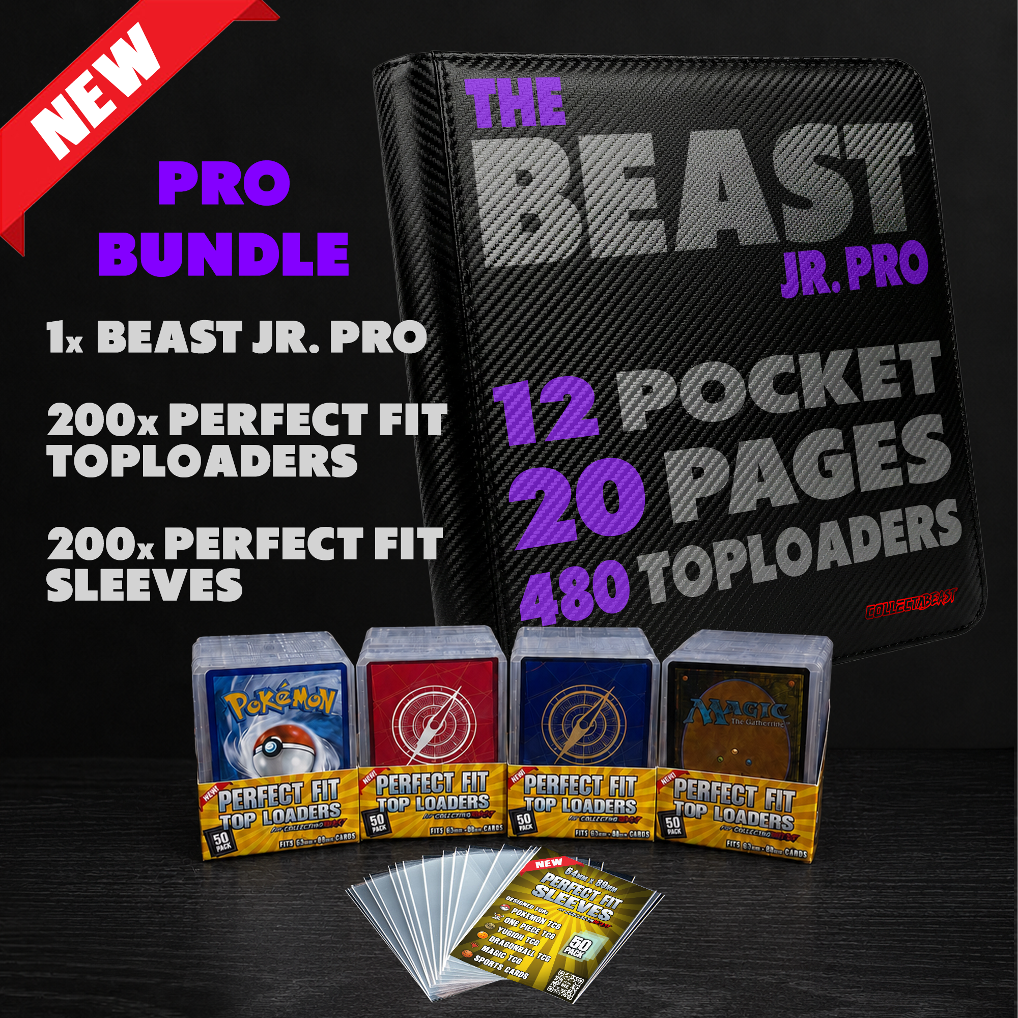 New Beast PRO Bundle - Beast jr Pro, Toploaders & Sleeves