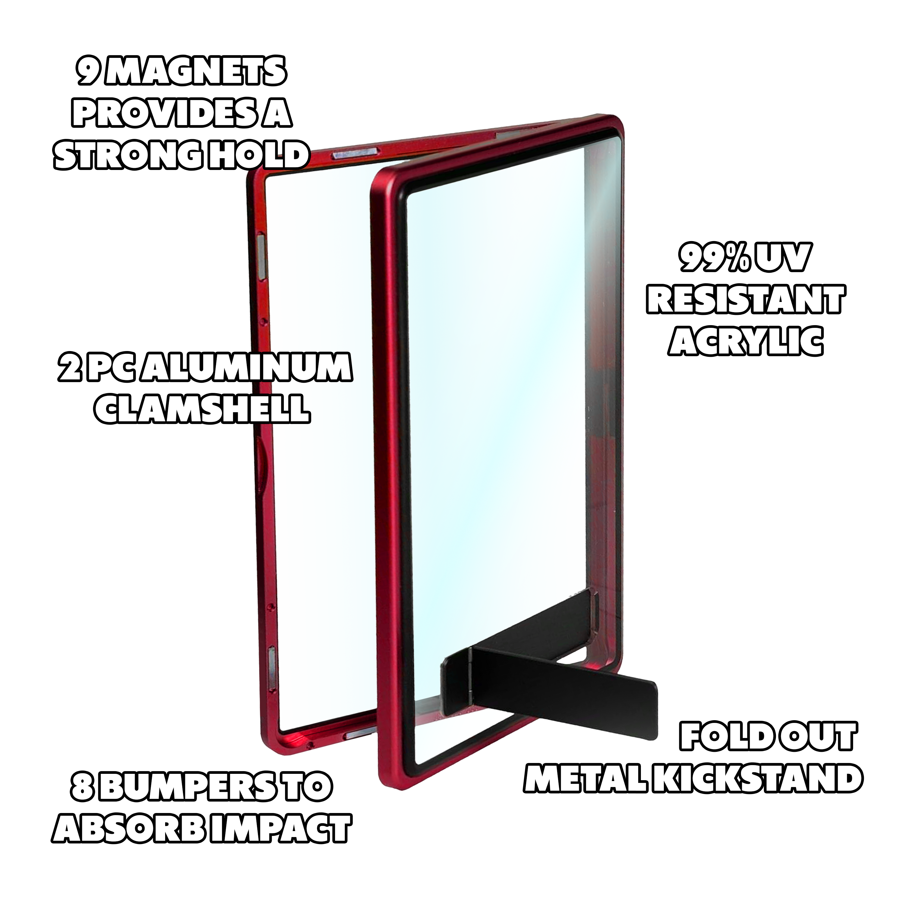 Slab Shield Magnetic Graded Card Display Case with Kickstand for PSA CollectaBeast Slab Shield Magnetic Graded Card Display Case with Kickstand for PSA CollectaBeast