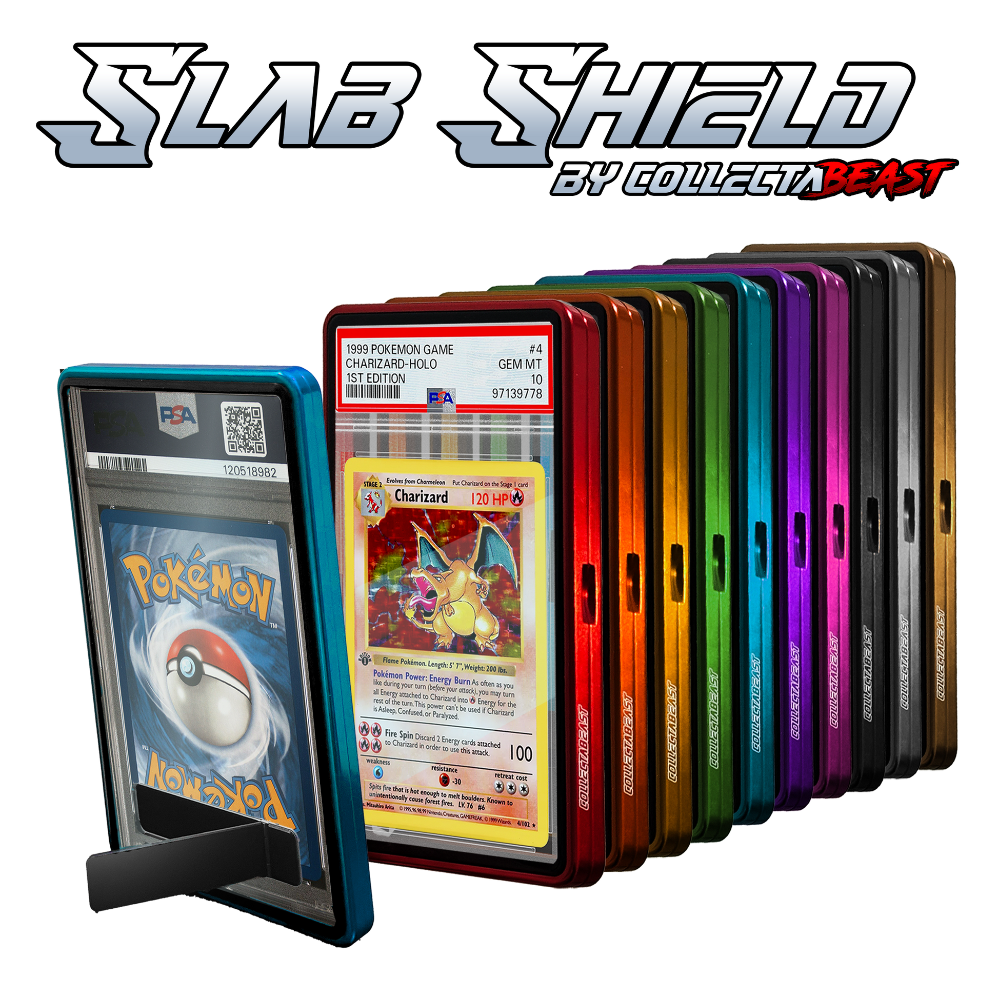 Slab Shield – Magnetic Graded Card Display Case with Kickstand for PSA CGC TAG
