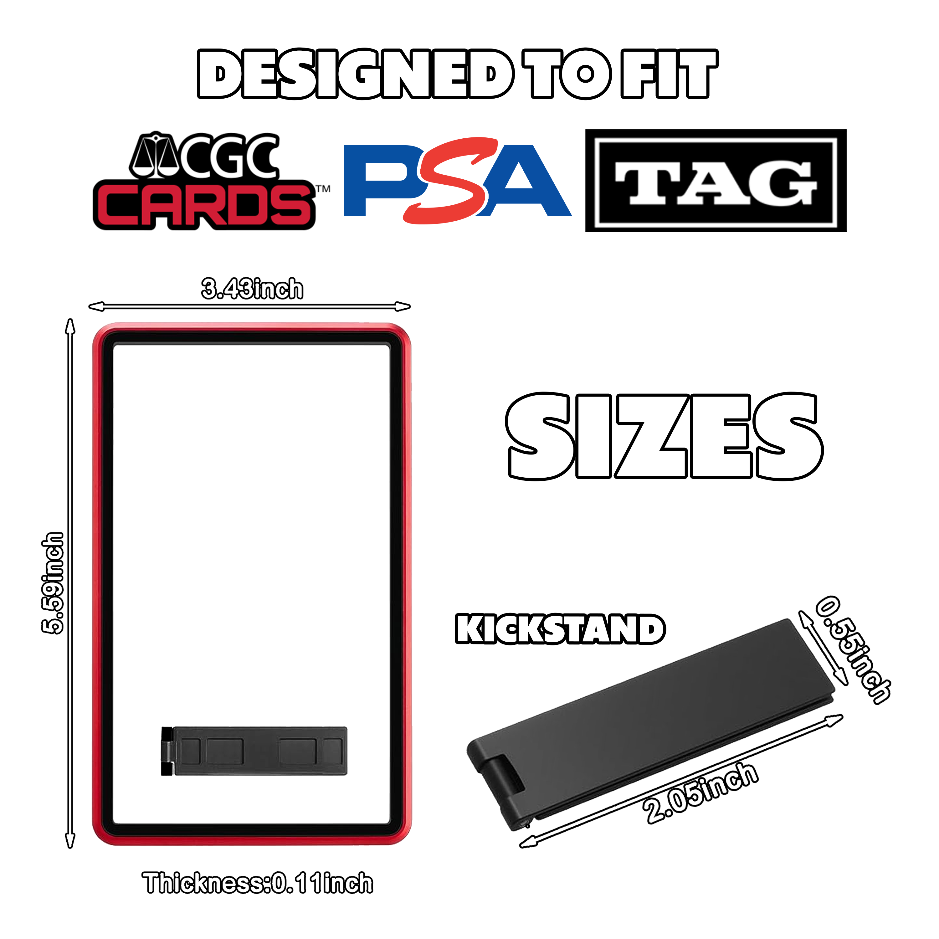 Slab Shield Magnetic Graded Card Display Case with Kickstand for PSA CollectaBeast Slab Shield Magnetic Graded Card Display Case with Kickstand for PSA CollectaBeast