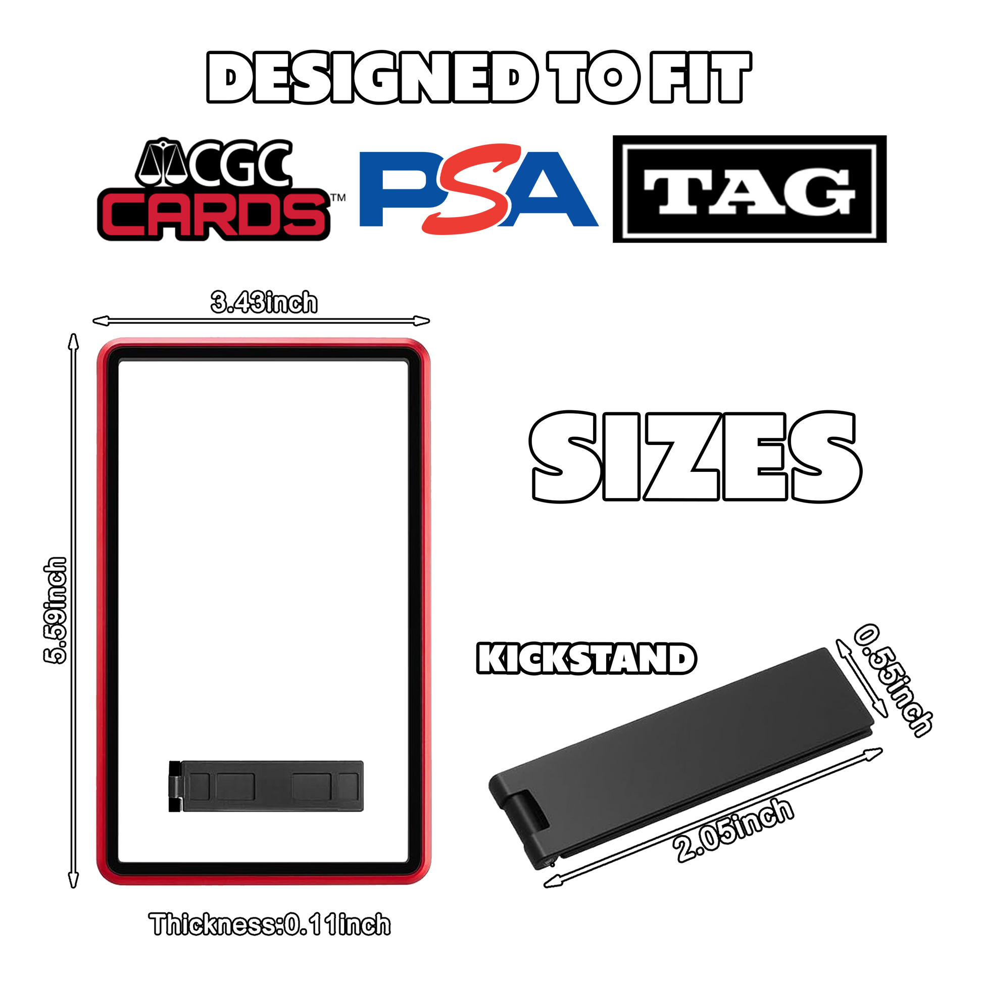 Slab Shield – Magnetic Graded Card Display Case with Kickstand for PSA CGC TAG