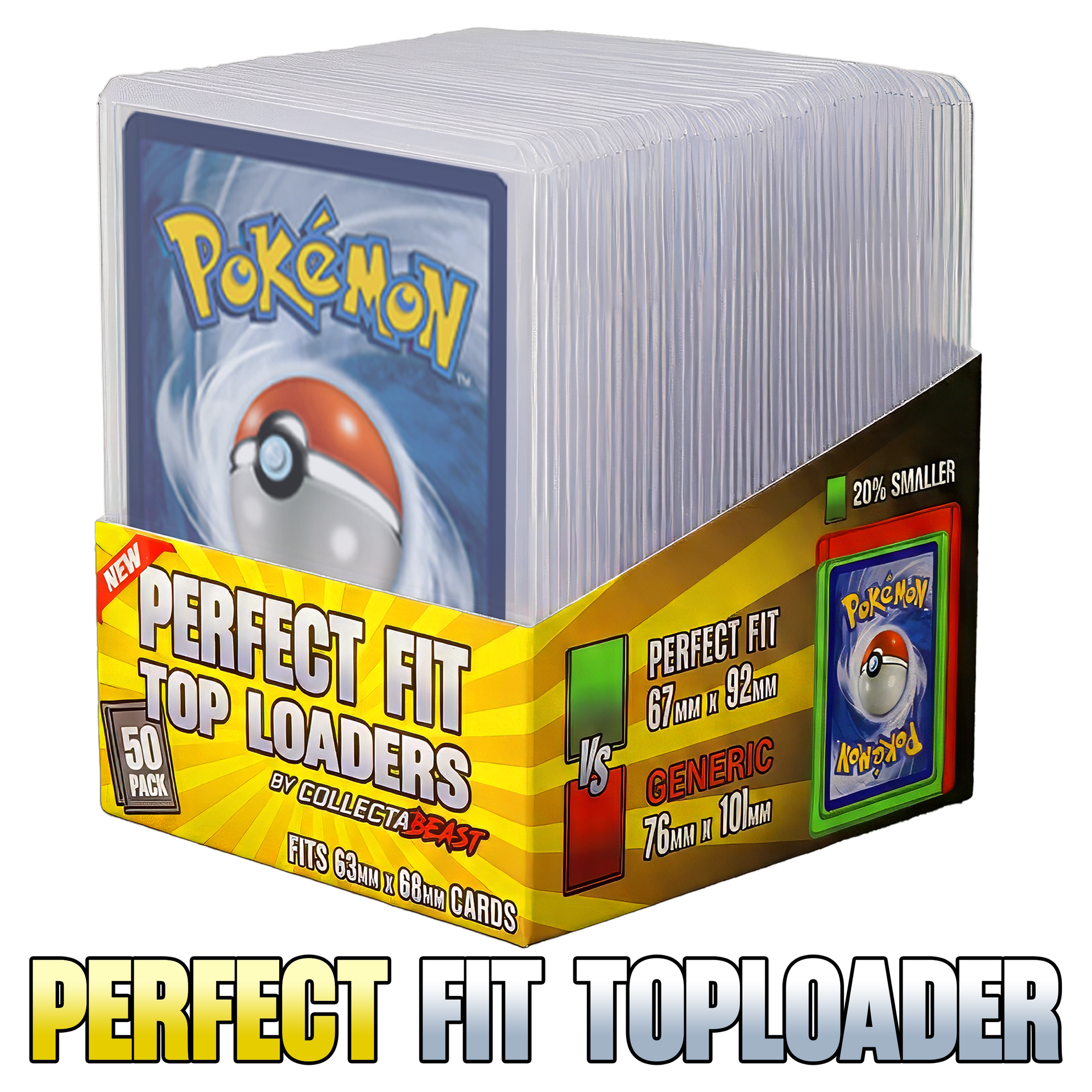 Perfect Fit Toploaders Precision TCG Card Protectors (50 Pack) CollectaBeast Perfect Fit Toploaders Precision TCG Card Protectors (50 Pack) CollectaBeast