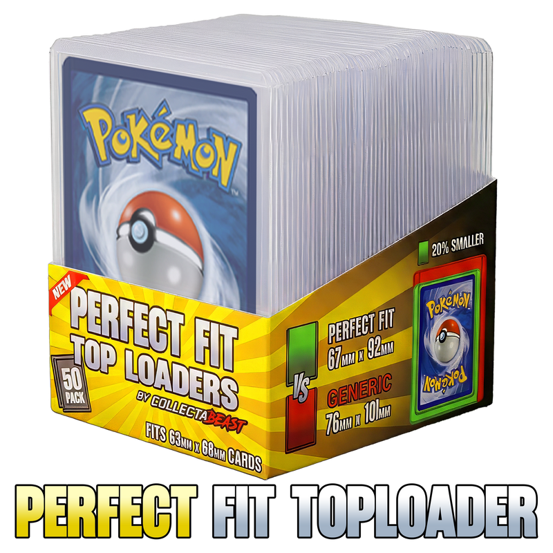 Perfect Fit Toploaders – Precision TCG Card Protectors (50 Pack)