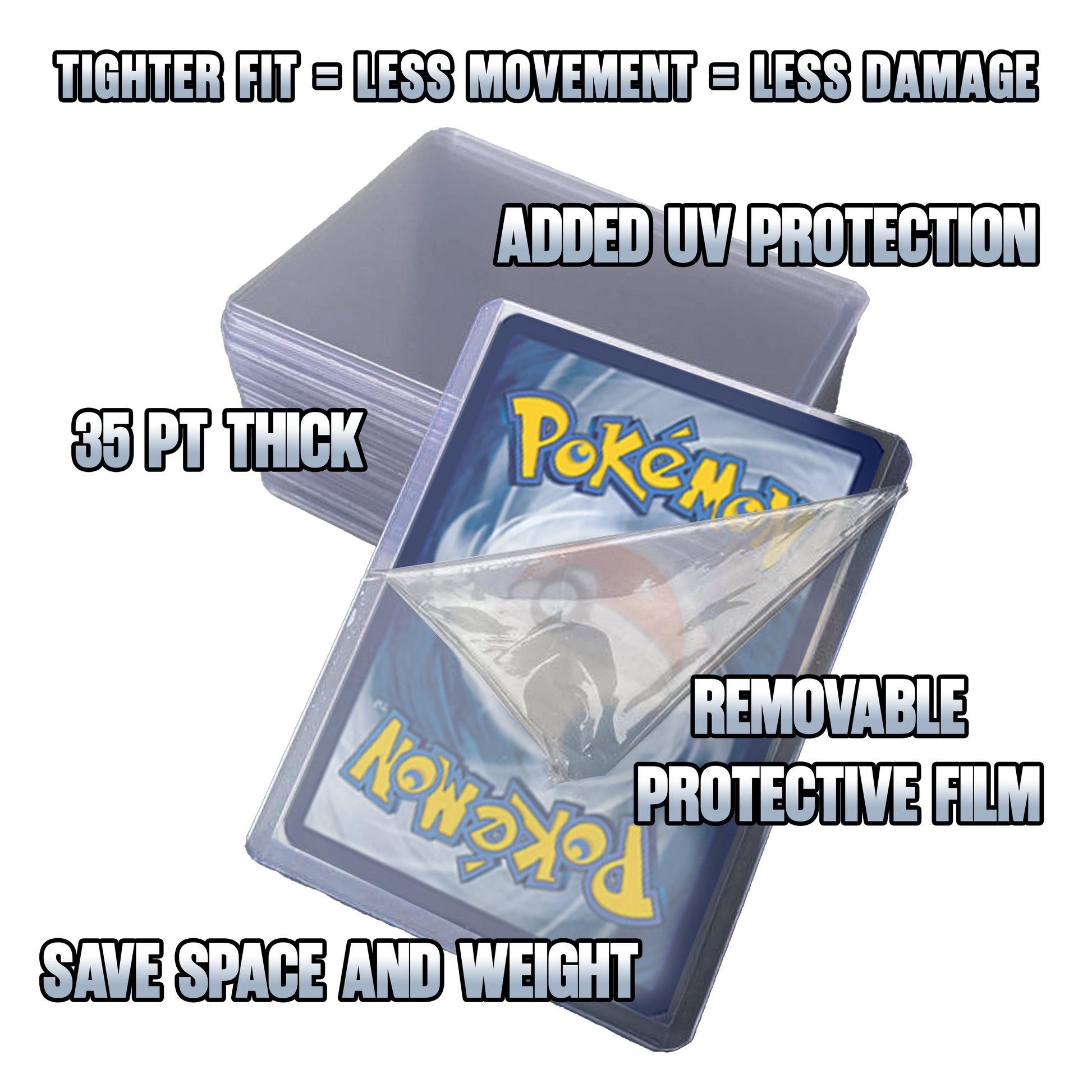 Perfect Fit Toploaders – Precision TCG Card Protectors (50 Pack)
