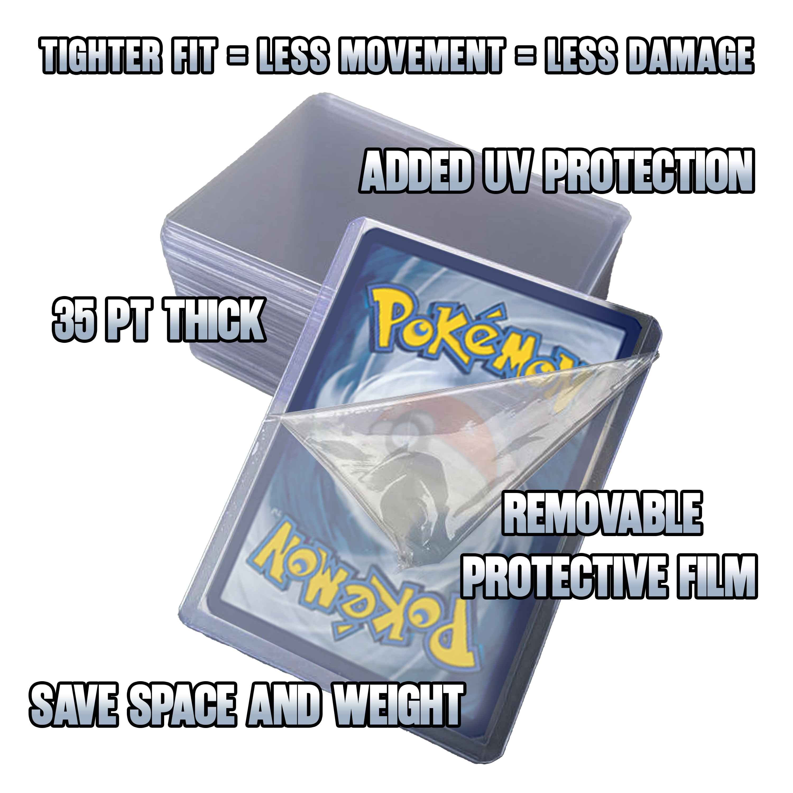 Perfect Fit Toploaders – Precision TCG Card Protectors (50 Pack) –  CollectaBeast
